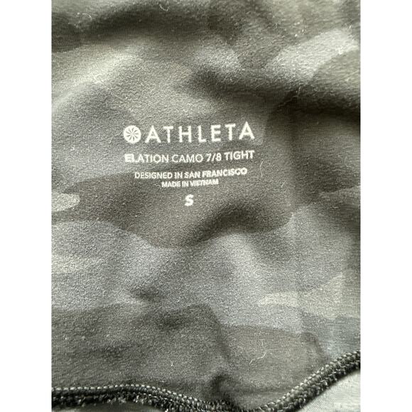 Athleta Elation‎ High Rise Camo 7/8 Tight Black Gray Size Small - Picture 8 of 9